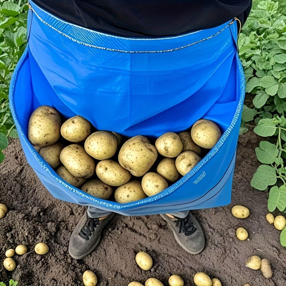 Waterproof Fruit Picking Bags Wide Opening Vegetable Storage Bags Garden Harvest Apron Herbs