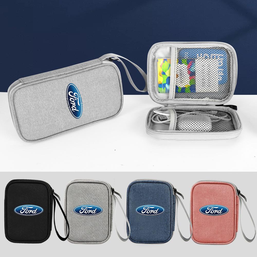 For Ford Mustang Focus Fiesta Ranger Mondeo Kuga Smax Edge ST Escape Car Styling Portable Storage Bag Organizer Stowing Tools FE7