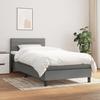 3140106 vidaXL Divan Bed with Mattress Dark Grey 90x200 Cm Fabric