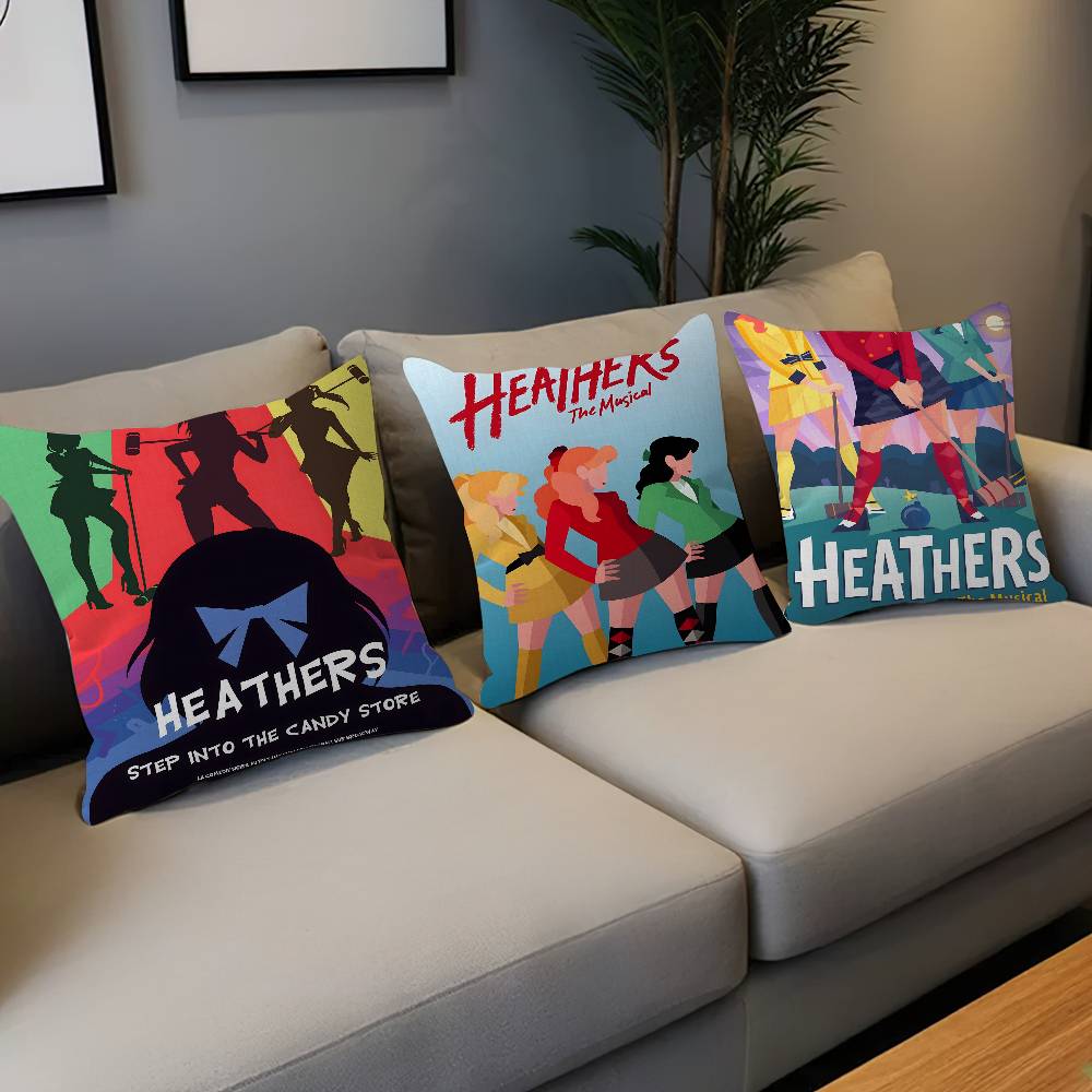 Classic Teenage Musical Heathers Pillow Case Cushion Cover Car Throw Pillow Case For Sofa Car Christmas Gift 40x40cm 45x45cm