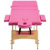 Table de massage pliable 3 zones Bois Rose