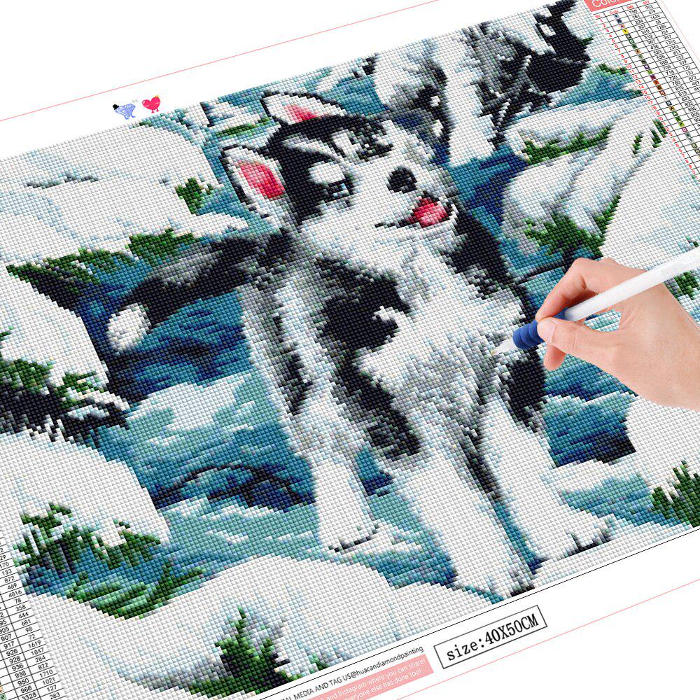 Diamond Painting Dog Rhinestones Craft Kit Diamond Вышивка Мозаика Животное Полный Дрель Ручная работа Декор Для Дома