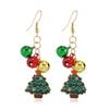 Colorful Christmas Earrings: Santa Claus & Snowman Pendants