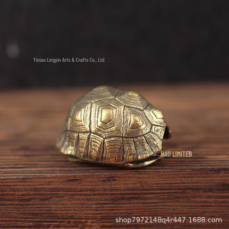 Antique Brass Six-Word Mantra Copper Bell Keychain Accessory