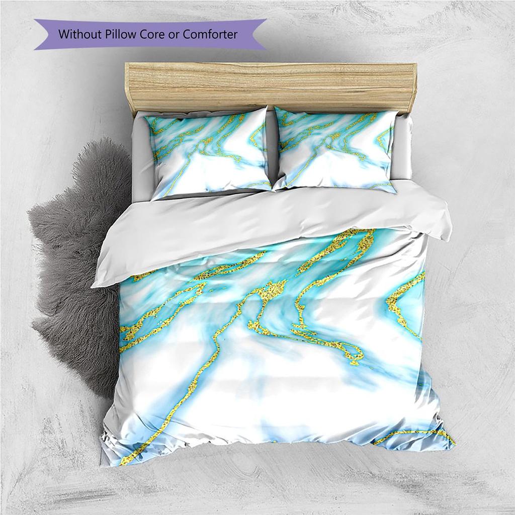 1PC Abstract marble pattern Bedding Quilt Set Quilt Cover Pillowcase Home Decoration Birthday Gift (1 * duvet cover + 2 * pillowcase, without core)