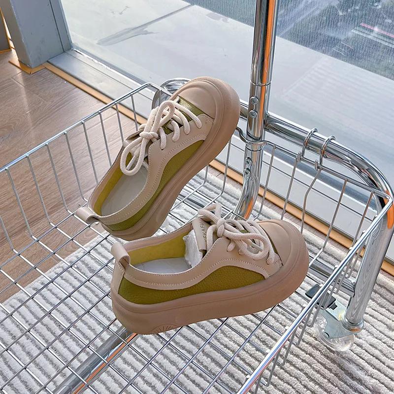 Fujin 3 см Натуральная кожа Мягкие балетки Этнические женские удобные ретро эргономичные осенние туфли для отдыха на резине смешанных цветов