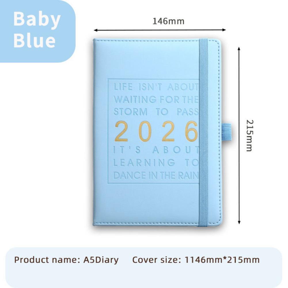 Новый планировщик A5 2026 года на английском языке с календарем, 365-дневный ежедневник, руководство по эффективности, список дел, блокнот для студентов