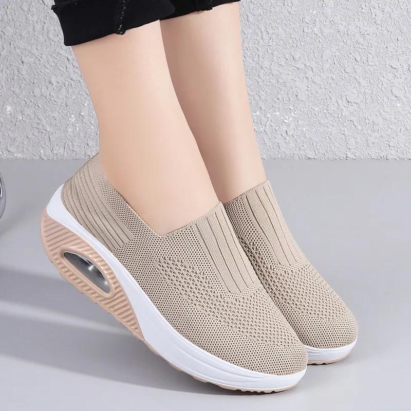 Fashion Fashion Shoes for Women 2025 Vulcanized Sneakers Platform Shoes Summer Casual Thick Sole Elevated Walking Sports Shoes Zapatos