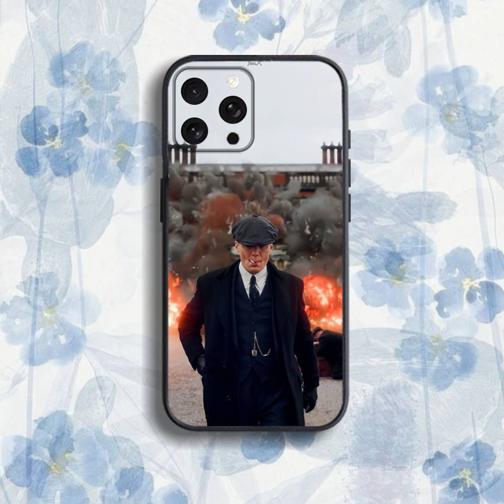 Movie P-Peaky-S B-Blinders Phone Case For iPhone 17,16,15,14,13,12,Pro,Max,Plus,E,SE4,Air,Mini Black Soft Box
