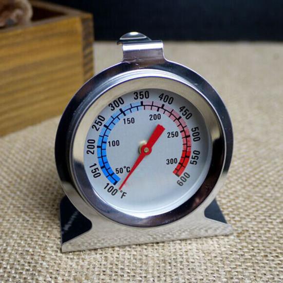 Stainless Steel Stand Oven Thermometer Food Up Dial Meats Temperature Gauge