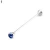 Men's Formal Shirt Collar Pin Rhinestone Bar Clasp Clip Barbell Lapel Stick