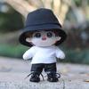 Niannyyhouse Plush Doll Clothes for 15cm Hat Pants White Doll Baby Cotton Doll Clothes Dolls, + T-shirt + 3-Piece Set, Dress-Up, Fisherman's Hat,