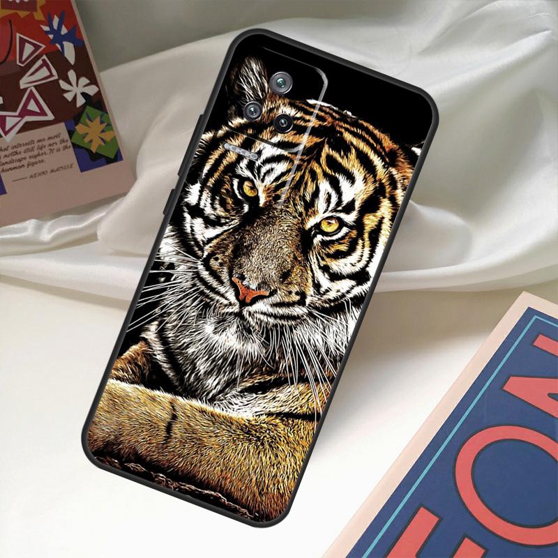 Ferocious Tiger Animal Case For POCO X6 Pro X3 X5 F3 F5 M5s M6 Pro Xiaomi 14 Ultra 11T 12T 13T Pro 12 13 Lite Cover