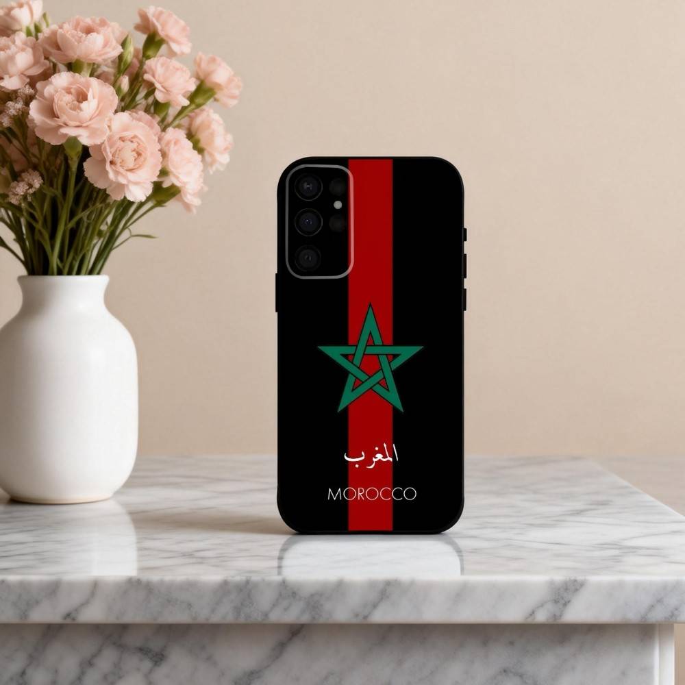 M-Марокко-C M-Марокко F-Флаг Чехол для телефона Для Samsung S25,24,23,22,30,21,10,9,Ultra,Plus,Lite,FE,4,5 G Мягкий Черный Чехол