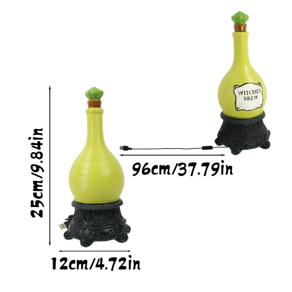 Solid Resin Resin Cauldron Light Warm Glow Light Fine Workmanship Witch Cauldron Decor Compact Mini Size Stable Standing