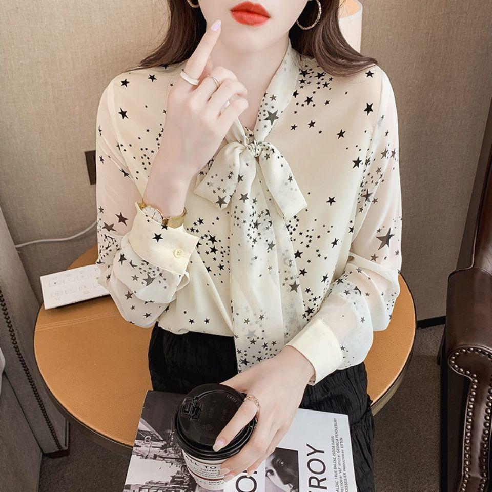 Весна 2025 Женская Повседневная Рубашка с Принтом и Бантом - Сладкий и Модный Топ