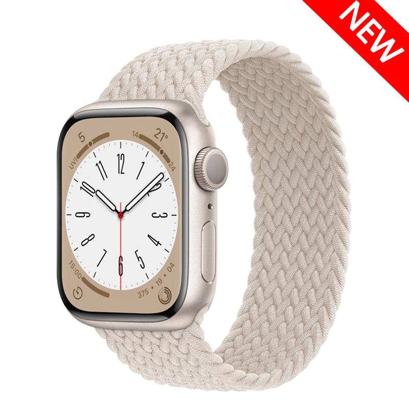 Ремешок для Apple Watch, ремешок 44 мм, 40 мм, 45 мм, 41 мм, 49 мм, 38 мм, 42 мм, эластичный плетеный браслет-петля соло, iwatch series 7 se 3 6 8 ultra