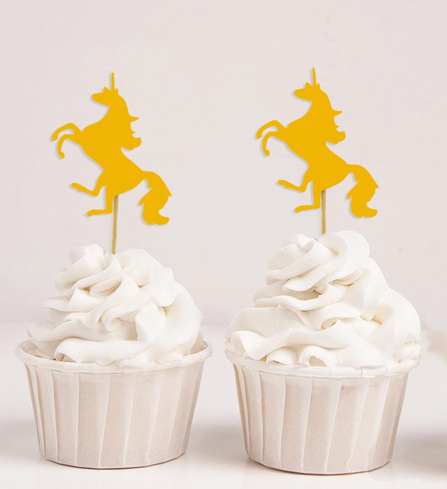 Дарлинг Сувенир| Топперы для кексов с единорогом| День Рождения Свадьба Залив Душ Десертные Украшения - Пакет