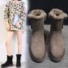 Короткие зимние ботинки женские зимние туфли челси модные кашемировые бархатные ботинки женские ботинки нубук флок боковая молния