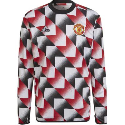 Теплый топ Manchester United Pre-Match, мягкая удобная футболка с длинным рукавом, мужские топы True-Red H56683