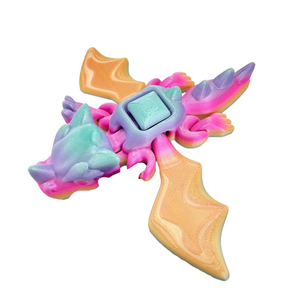 3D-печатный дракон 3D-печатный шарнирный дракон Игрушка-кристаллический дракон Игрушки для взрослых и детей Таинственный дракон