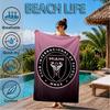 Inter Fc Emblem Printed Microfiber Beach Towel, Soft And Absorbent, Quick-Dry, Ideal for Summer Travel, Beach Essential, Swimming Pool