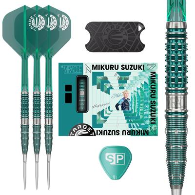 Target Japan The Miracle Gen7 Mirai Suzuki 95% Вольфрам 2BA Стальной Наконечник Набор Дартс 25г, Форма K-Flex №6, Swiss Silver Nano Point 30мм