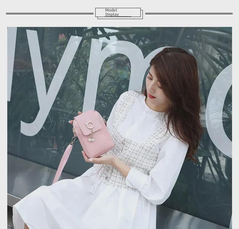 Женская сумка для мобильного телефона через плечо - модный кошелек для монет и мини-плетеная сумка 2022 года