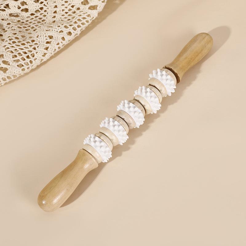 Wooden Massage Roller Fat Reducing Body Shaping Tools Whole Body Massage Tool Meridian Massage Stick Promote Blood Circulation