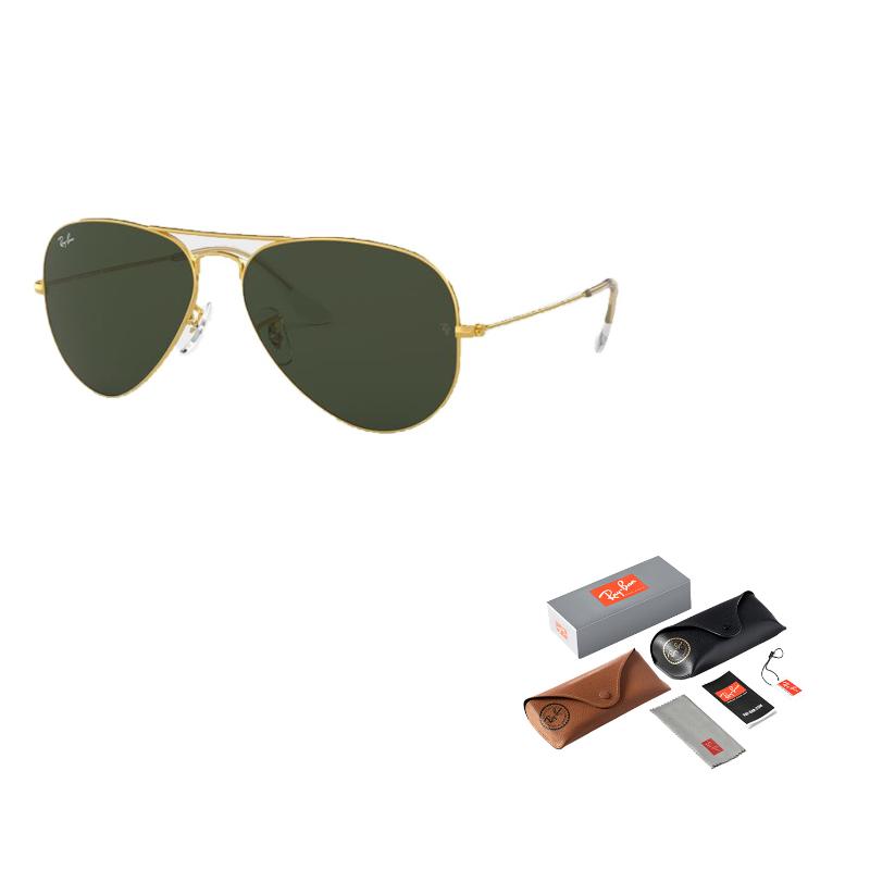 RayBan Sunglasses Gold Alloy Aviator Sunglasses Men's