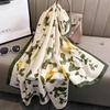 Gardenia Brocade Women's Versatile Long Scarf Shawl - Decorative Sun Protection Beach Towel