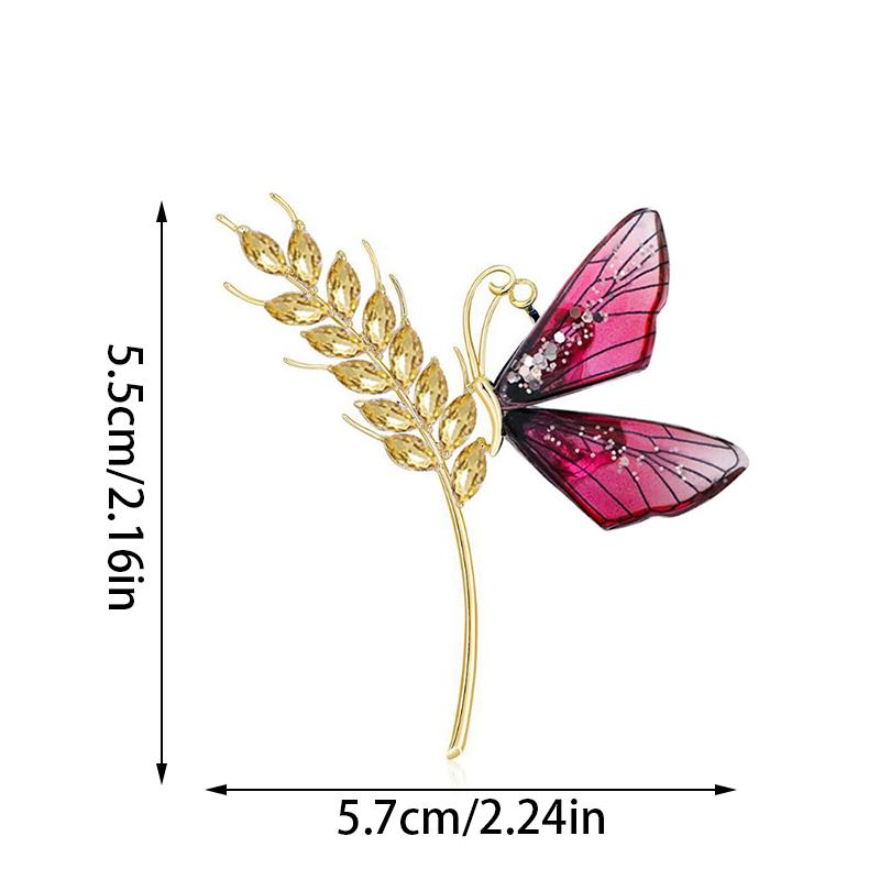 Брошь-бабочка-стрекоза-пчела, насекомое, эмаль, жемчуг, кристалл и стразы, корсажные броши
