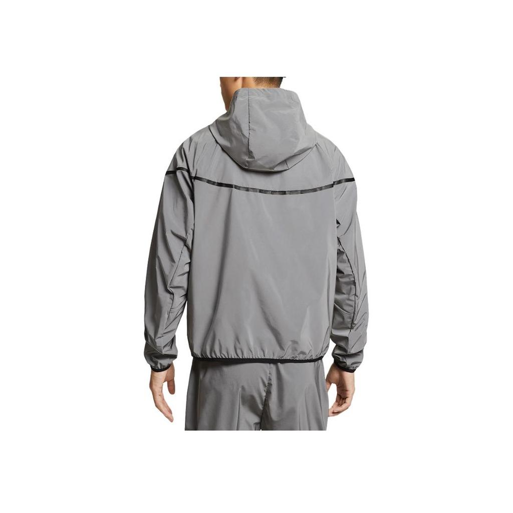 Nike Woven FW24 Flash Tech Series Hooded Zip Long Sleeve Jacket Men jackets Reflective-Silver Black FZ7586-035
