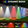 Solar Fence Lights Outdoor,9 Colors RGB Solar Lights for Fence Color Changing Deck Lights for Outside 11 Lighting Modes Waterproof Solar Wall Light