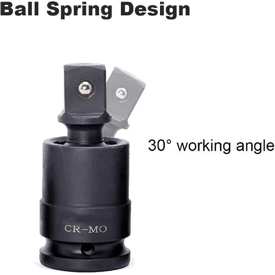 Deep Impact Socket 3/4'' Adapter Swivel Wobble Universal Joint Impact Socket - Metric, 1Pcs