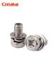 304 Stainless Steel Hex Head Screw Set with Washer and Spring Washer (Phillips Head, M3M4M5M6M8)