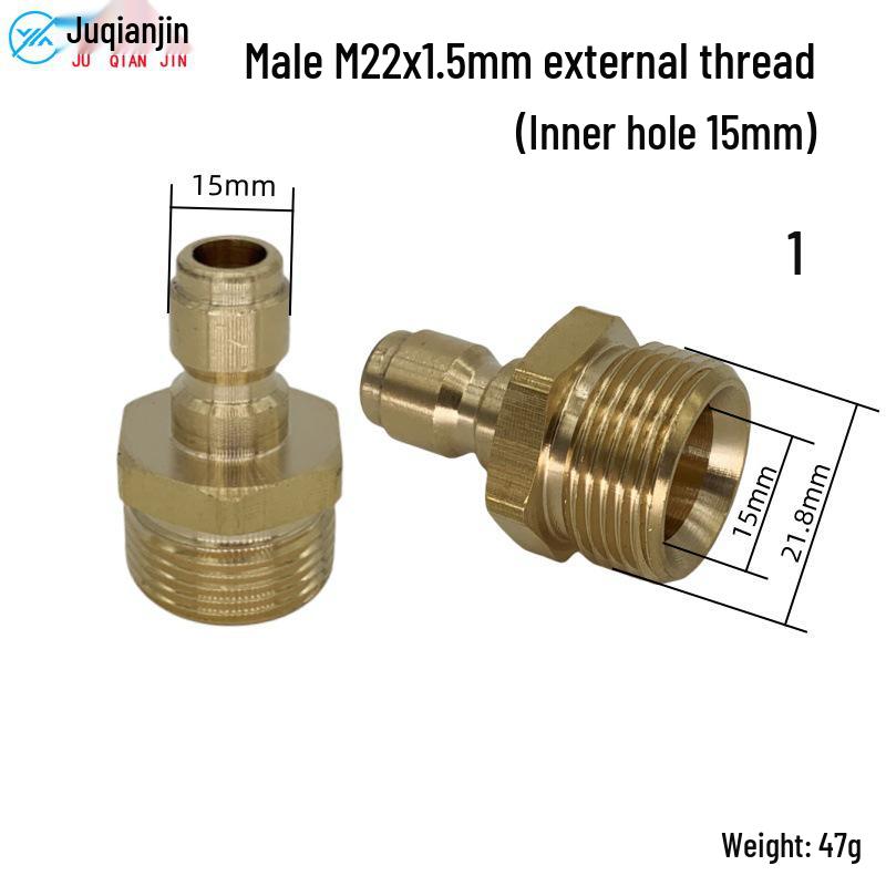 Быстроразъемное соединение 3/8" M22 для мойки высокого давления для коммерческого и бытового использования