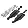 2Pcs Aluminium Alloy Detachable Lightweight Ribbed Blade Kayak Paddles Boat Oars