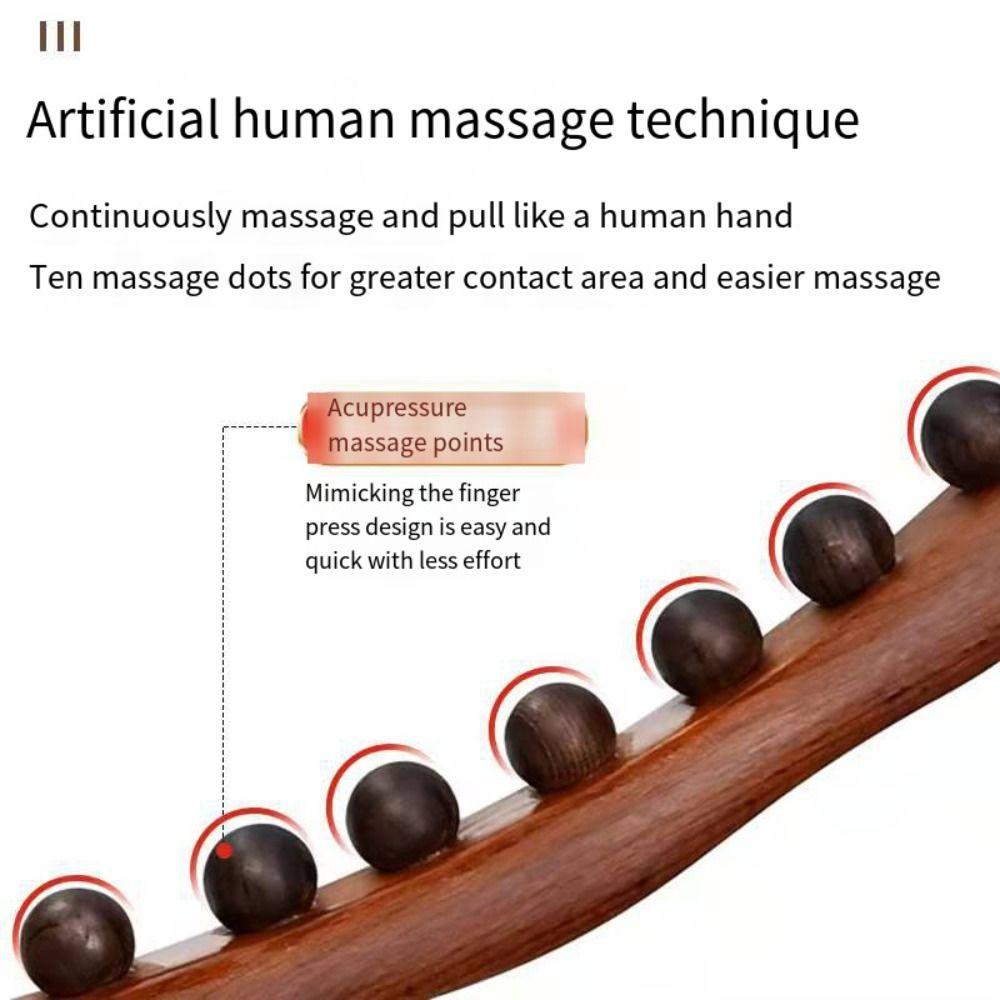 8/20/31 Beads Acupressure Point Gua Sha Massage Stick Wooden Body Massager Lymphatic Drainage Tools