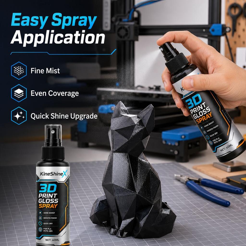 3D Printing Gloss Finish Spray 60ml Enhance Surface Shine Smooth Coating for 3D Prints