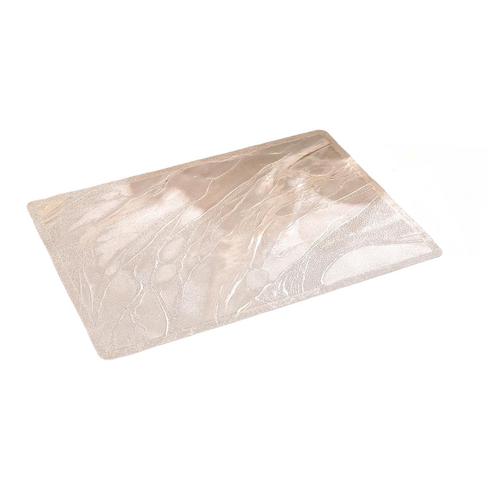 Waterproof Oil Resistant PVC Table Mats with Non Slip Backing Set of 6 Contemporary Rectangle Placemats for Dining
