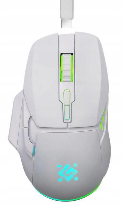 Mysz bezprzewodowa Defender STIX GM-009 optyczna 3200dpi biała RGB AKUMULATOR 7 przycisków Gaming bezklikowa silent