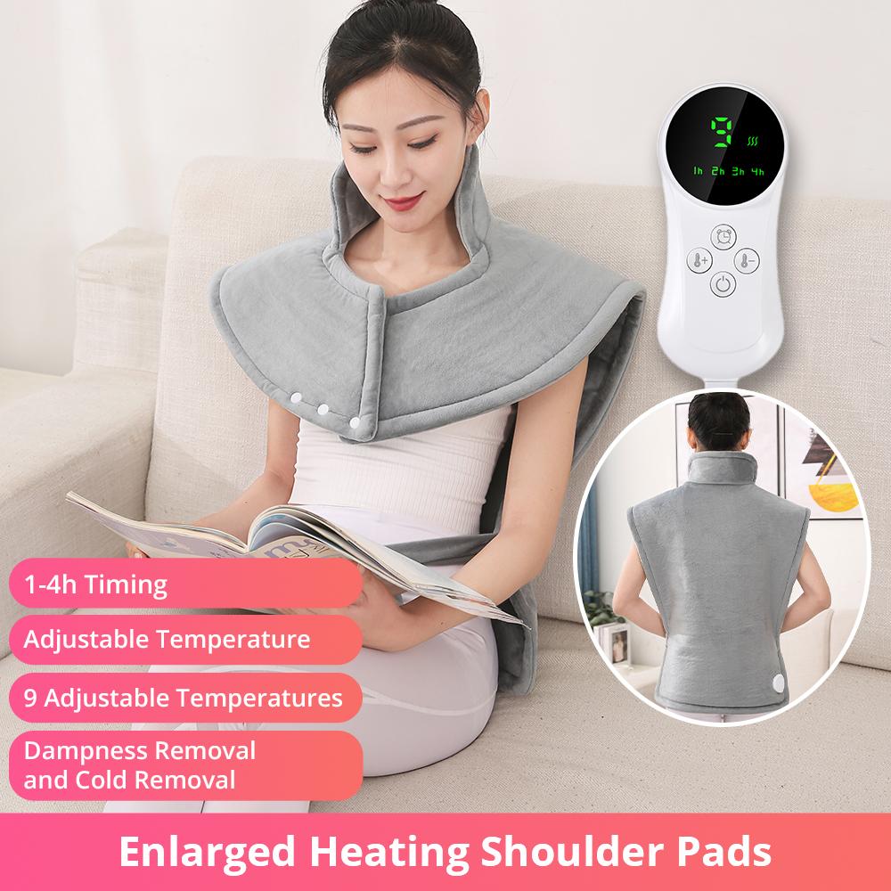 Электрическое согревающее одеяло-шаль для шеи, плеч, спины, грелка для облегчения боли, 9 настроек нагрева для женщин и мужчин