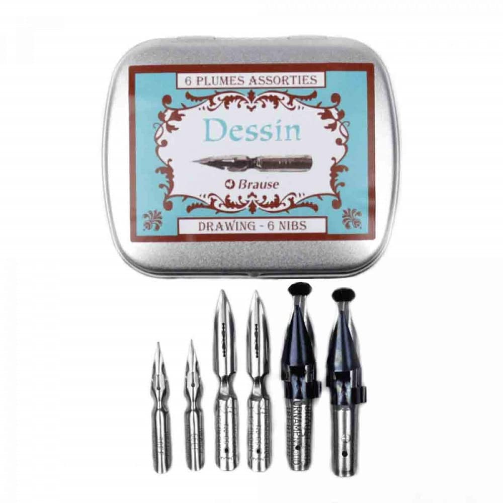 Набор из 6 перьев Herbin для рисования hb21001B