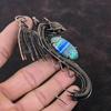Rainbow Calsilica Pendant Copper Wire Wrapped Pendant Dragon Pendant Gemstone Copper Jewelry Gift For Women Handmade Jewelry Stylish Pendant