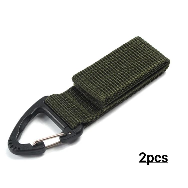 2 шт., тактическая подвесная пряжка, нейлоновый ремень, треугольная пряжка для рюкзака, крючок, уличный карабин, новый