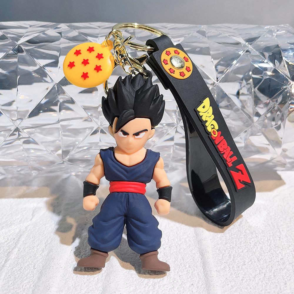 Брелок Dragon Ball Z Аниме Супер Сайян Гоку Фигурка Милый Брелок Подвеска на Сумку Украшение для Машины Аксессуары для Ключей Детская Игрушка Рождественские Подарки