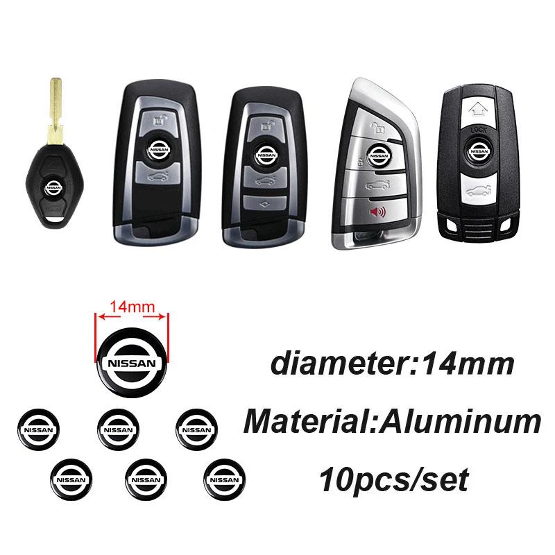 Наклейки с эмблемой ключа нового автомобиля 14 мм, аксессуары с логотипом ключа управления для Nissan Nismo X-Trail T32 T31 Qashqai Tiida Teana, стайлинг автомобиля