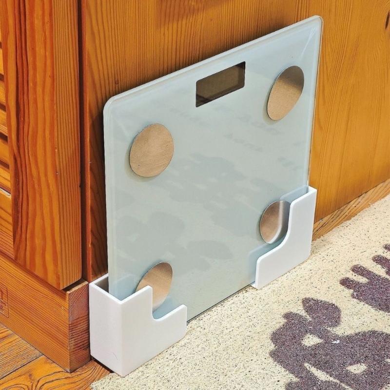 Wall Mounted Scale Holder ABS Sturdy Organizers For Bathroom Kitchen Gym Storage