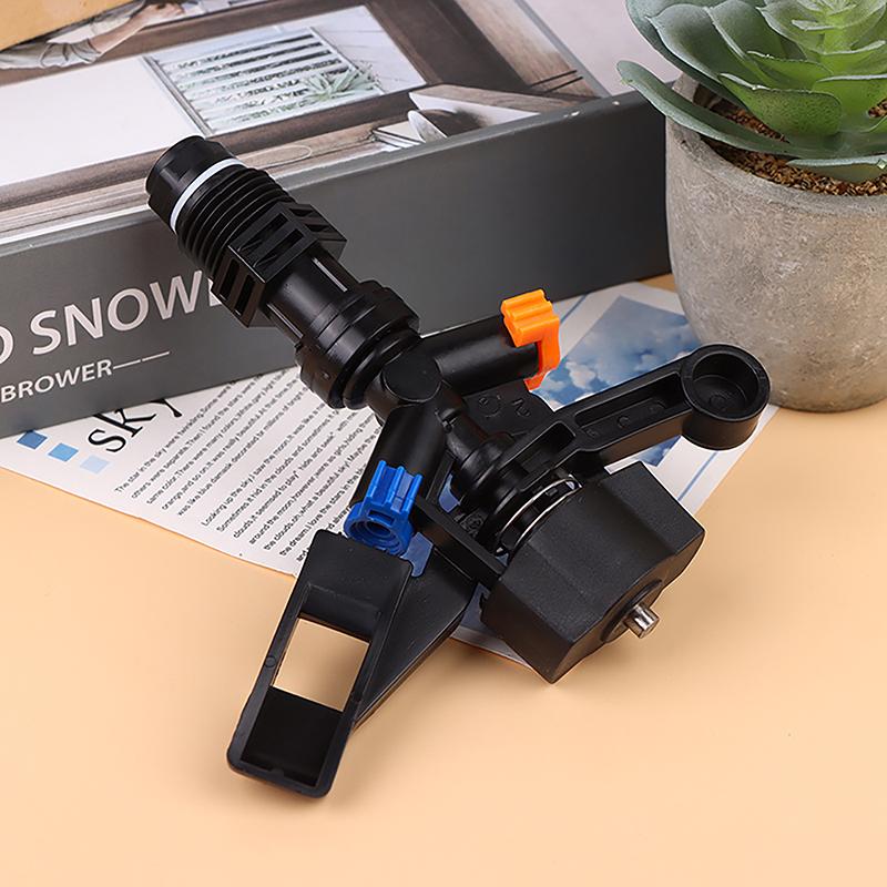 Вращающийся дождеватель для полива газона с автоматическим вращением на 360 градусов, распылительная головка с двумя отверстиями, насадка для полива сада и двора